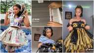 Pretty lady recycles old newspapers & nylons, uses them to make beautiful gowns, rocks them in videos