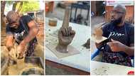 Ghanaian man who lost his job as senior partner manager at Twitter resorts to sculpting after getting laid off