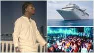 Kuami Eugene performs on a boat in new York; gets audience excited in video