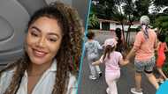 Nadia Buari's daughters rock swimsuit, play in the beach sand, photos trend: "Beautiful family"