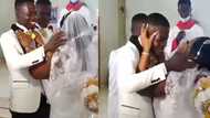 Video of a GH couple playing tug of war after Priest ask groom to kiss the bride goes viral