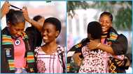 Pretty Ghanaian lady bags first-class, dedicates degree to kid sister, video evokes joy