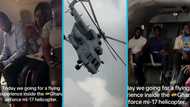 Ghana Armed Forces shares the experience of Ghanaians on the military helicopter as they tour the city