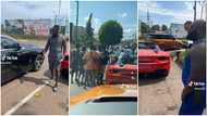 Ghanaian Men Shut Down Streets Of Accra With Rolls-Royce, Ferraris and Other Luxury Cars