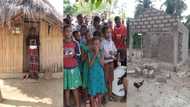 Primary pupils in Akatsi lay blocks to build single room for their late schoolmate's mother