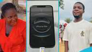 Young Ghanaian man shows gratitude to former teacher, surprises her with a brand new iPhone 16