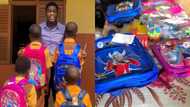 Kind donor gifts Ghanaian students new bags, other educational resources; photos pop up