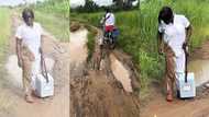 Ghanaian community nurse falls in mud whilst on way to provide emergency service