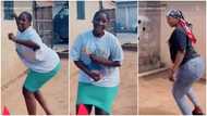 Curvy lady with beautiful shape shakes waist in video, draws men's attention to her; "Hide your husbands"