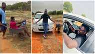 Fan of Nana Tea gives him car after he posted video of himself 'driving' wheelbarrow