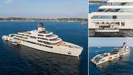 Roman Abramovich’s GHS 3.5 billion super-yacht lands at sea as stunning photos emerge