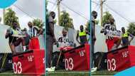 Jordan Ayew struggles as he tries out Wakaso's hardcore training routine, sweats like a fish out of water