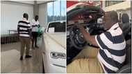 Ghanaian Man Surprises Father With Brand New Rolls Royce Wraith Worth Over GH₵4 million; Peeps Stunned