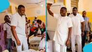 John Dumelo, Edem Agbana visit patients in Ketu North, pay their hospital bills