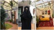Lady shows off plush interior in family house with transparent glass roof, stuns many