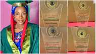 Smart lady ‘breaks record’ as she earns 9 awards during university's graduation ceremony