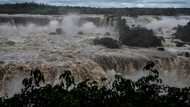 Severe storms swell Iguazu falls to 10 times normal flow