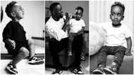 Sarkodie shows off all-grown son to celebrate boy's 2nd birthday; fans fall flat over cute photos