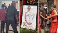 Ghanaian lady falls, breaks down in tears at her late dad's burial; emotional videos evoke tears online