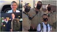Police officers show love to their dead colleague’s son, give him escort on his first day at school