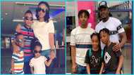 Beautiful photo drops as Asamoah Gyan's wife and children step out in UK, their good looks stir reactions