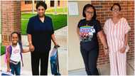 Photos of grandmom and granddaughter's 1st day in kindergarten and first day as teacher melt hearts