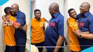 Dr Bawumia hugs Fante Comedy, praises him after he was granted bail, Ghanaians bash him