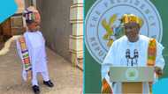 Cute little boy dresses like President Mahama for Independence Day celebration at school