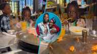 Stonebwoy: Musician's cute kids chill at posh restaurant, video warms hearts: “My favourites”