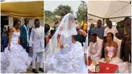 Lady who dumped boyfriend to marry soldier nearly cries at wedding, sad photo pops up