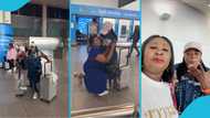 Piesie Esther lands in the US, gets rousing reception from Obaa Cee, others