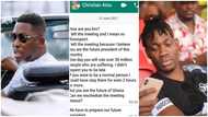 Christian Atsu disciplined Kwame A Plus in a text message: A Plus releases WhatsApp chats