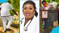 Dr Grace Boadu's family and friends visit her burial site to celebrate her birthday, video evokes sadness