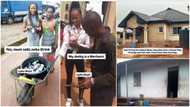 Pretty lady's story changes, mum who sells zobo & mechanic dad now have a big house, video goes viral