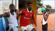 Old photos of Kobbie Mainoo in the streets of Accra touches Ghanaian hearts