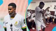 Black Stars player Ernest Nuamah displayed fire dance moves, players cheered him on in video