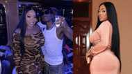 "Bad boy" - Fan shouts as Wizkid tickles Moesha Boduong on the neck in video