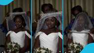 Ghanaian mum gets emotional as she prays for her stepdaughter on her wedding day in video