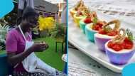 Kosua ne meko priced at GH₵50 on restaurant's menu: “Egg and pepper from Harvard”
