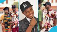 D Cryme looks ageless in new video as he takes photo with Legon student