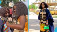 Ghanaian lady honours her mother after attaining her first degree from university