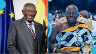 Otumfuo in London: Asantehene wines and dines with former President Kufuor and Papa Owusu Ankomah