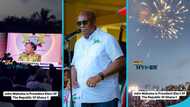 2024 Ghana Elections: Fireworks and jubilation at Mahama's office as EC declares results, video trends