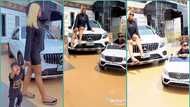 "The lifestyle cost": Mother and son flaunt their white Benz in video, people react to their lavish lifestyle