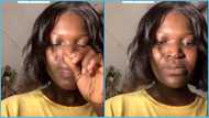 GH lady loses job offer, weeps while eating: "Stayed up till 4am but I didn't get the job"