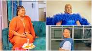 Ghanaian actress Xandy Kamel looks heavenly in a blue tulle ruffled dress and GH¢11,700 J'Adior slingback pumps