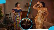 Joselyn Dumas looks effortlessly chic in a stylish pantsuit and fringe hairstyle to host the EMY Africa Awards