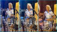 Video of elderly Ghanaian woman playing a set of drums in church causes stir online