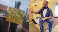 Man Takes to the Street with Placard, Says He Wants to Meet Davido, Stirs Massive Reactions Online