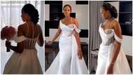 Stunning Ghanaian bride looks effortlessly classy in the most gorgeous white gown we have seen in November